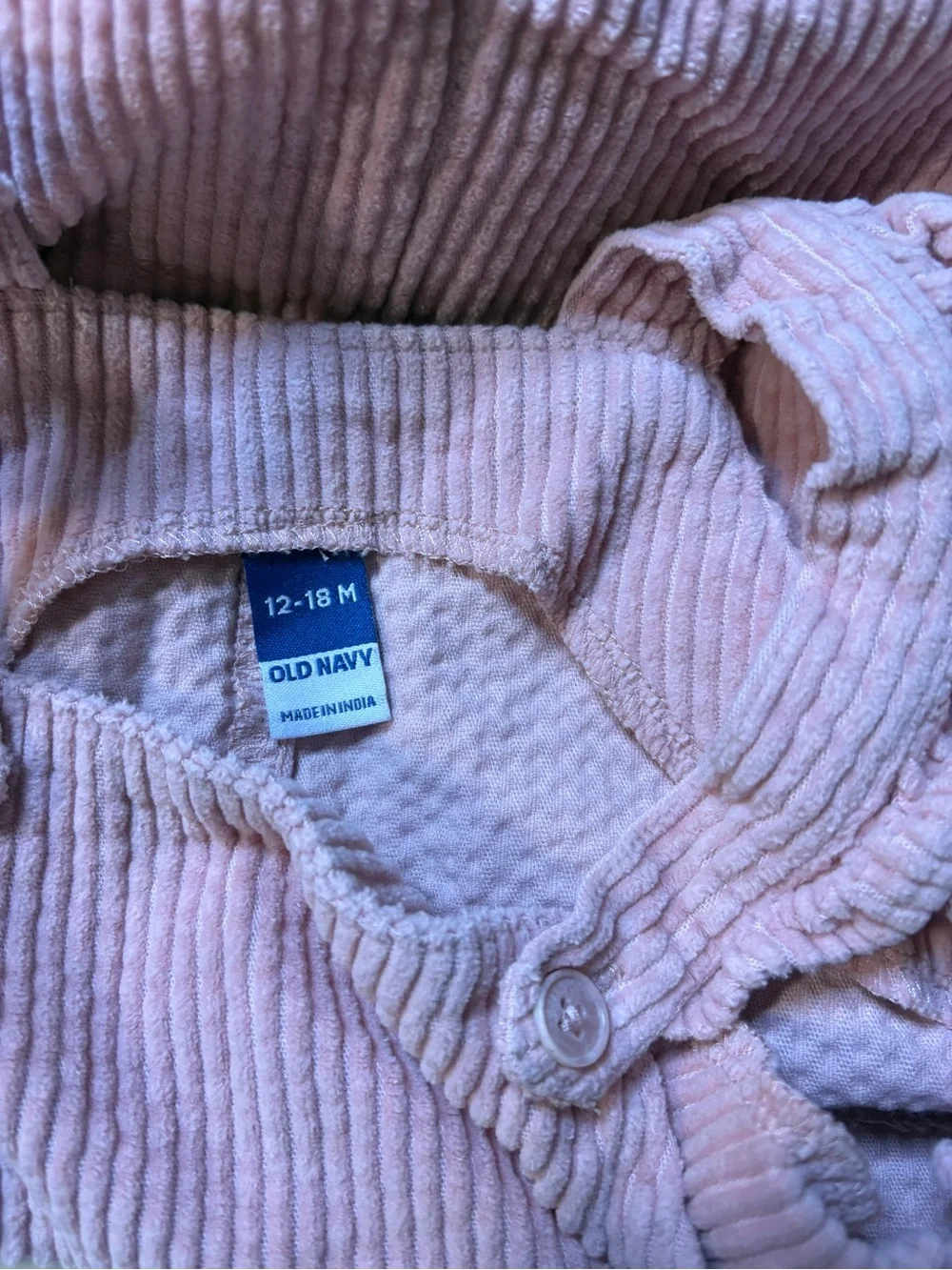 Old Navy Dusty Pink Corduroy Kids Overalls